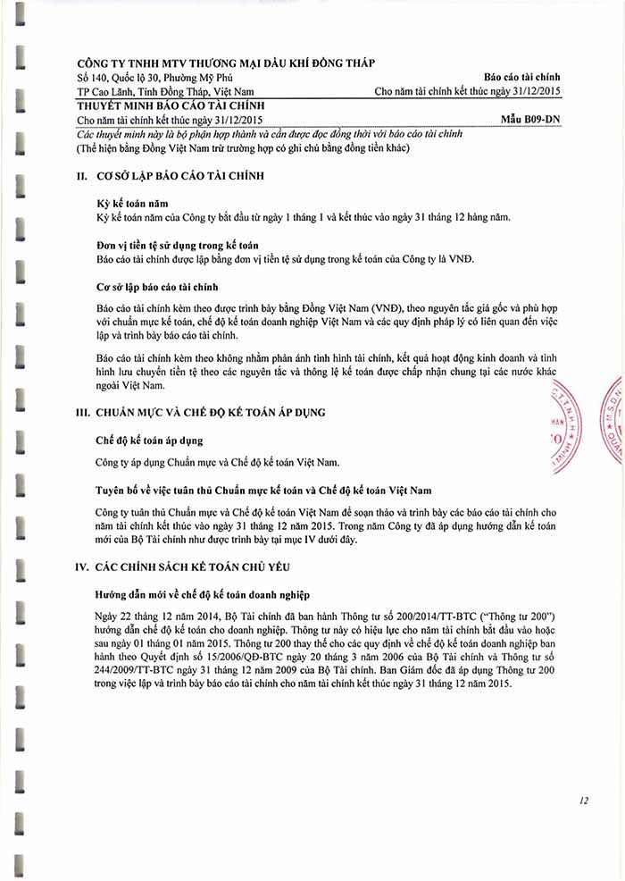 BÁO CÁO TÀI CHÍNH NĂM 2015 (25/05/2016)